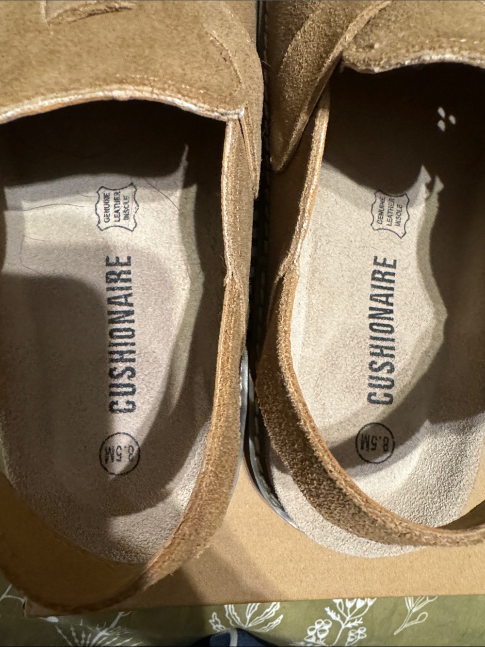 Cushionaire Suede Slingback Clog Sandals in Tan - Picture 4 of 6